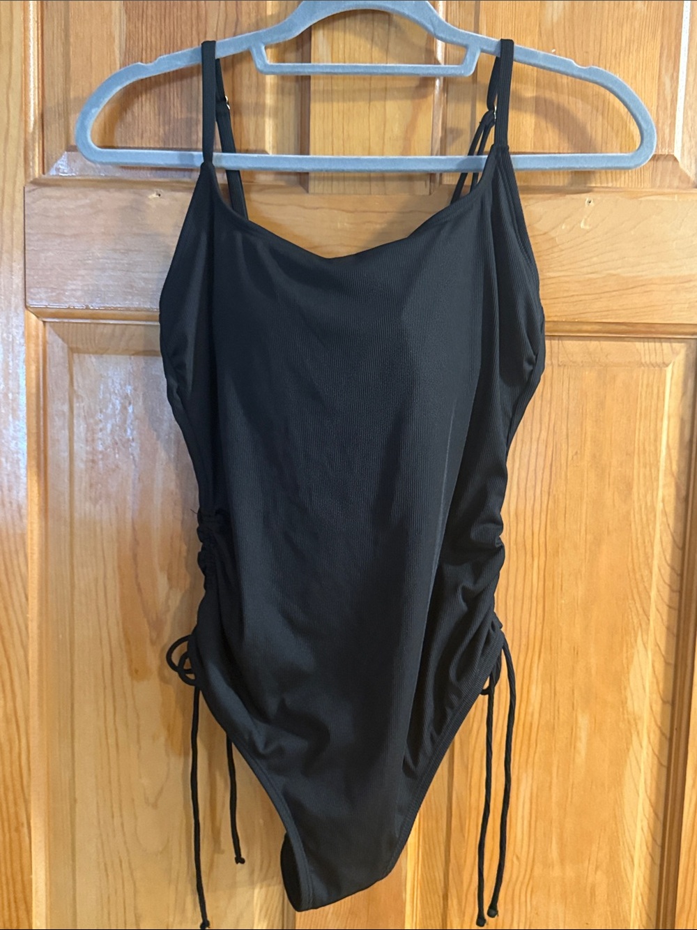Shade & shore black one piece swimsuit size medium.(8-10).
